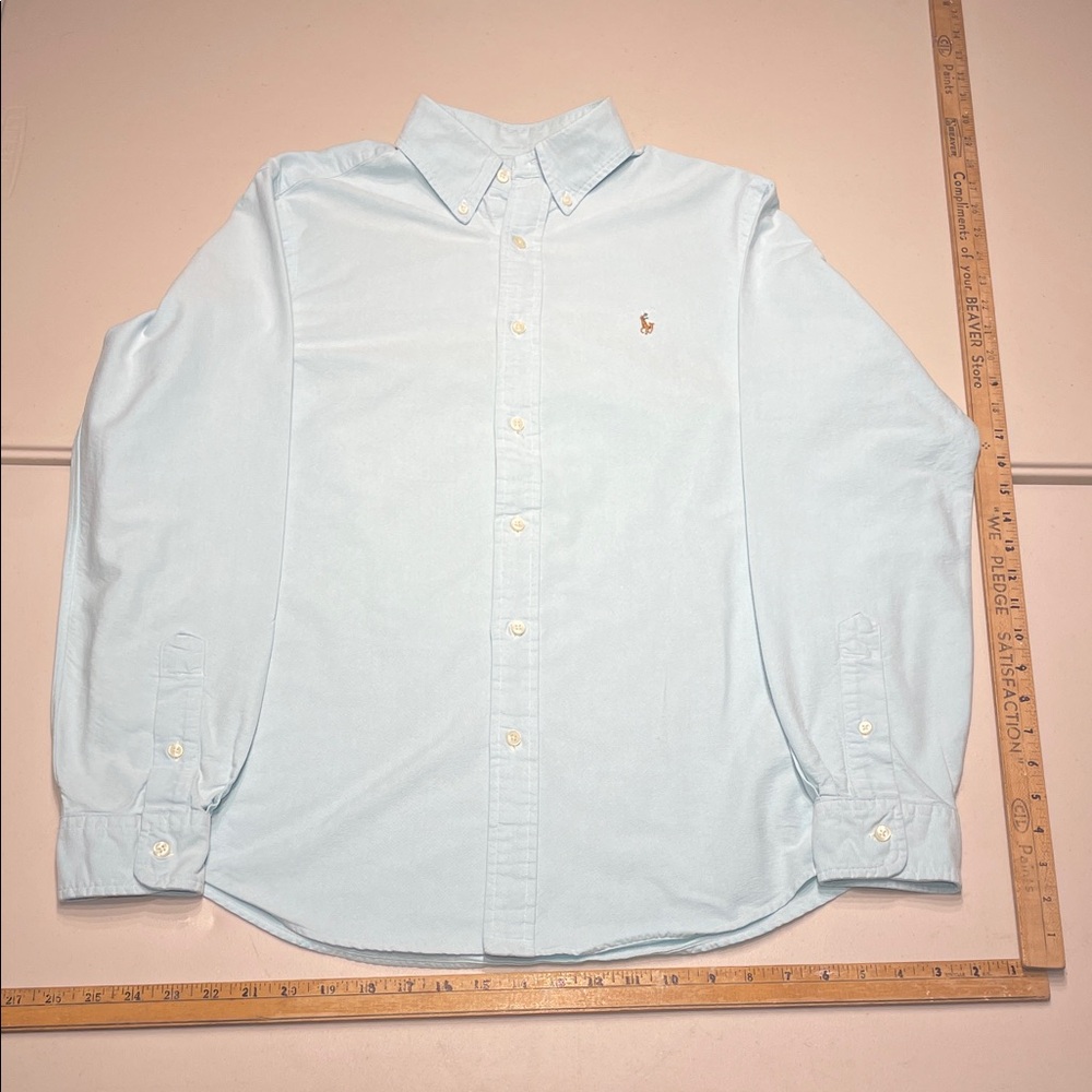 Ralph Lauren size medium Seafoam Blue Oxford Cloth Button Down Shirt
